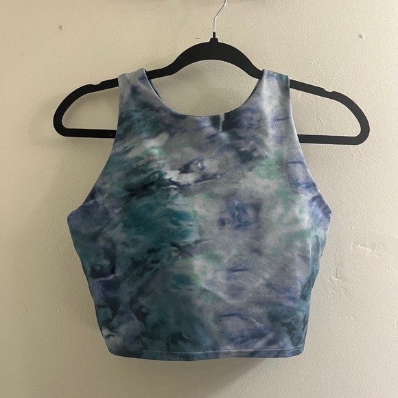 Athleta Conscious Crop Top Bra Tank D-DD in Solarize Blue - Picture 1 of 6